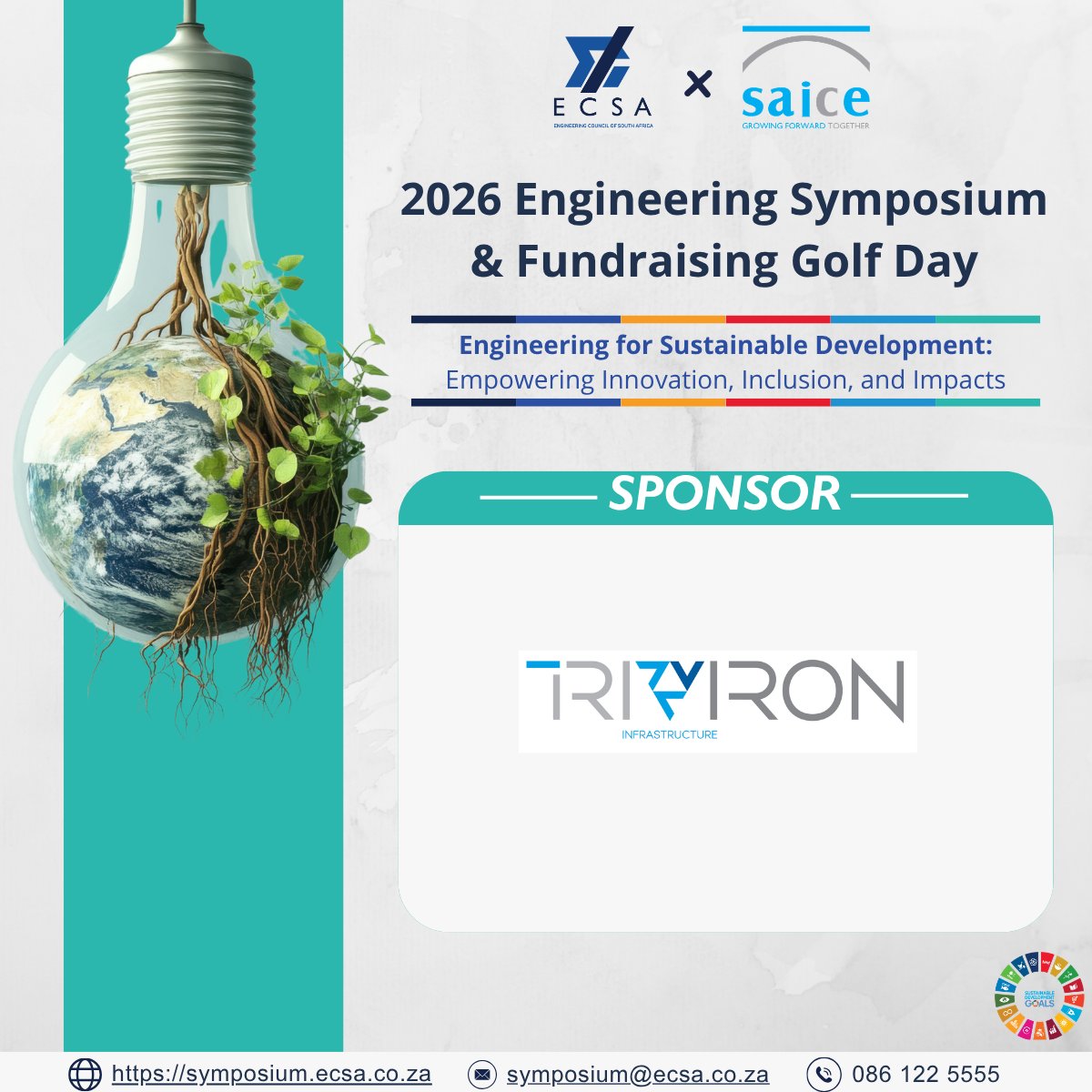 ECSAOfficial's tweet image. We welcome Triviron as a sponsor of #2026ECSAxSAICEEngineeringSymposium.

Driving infrastructure delivery from concept to implementation.

🎟️ symposium.ecsa.co.za
📩 symposium@ecsa.co.za
#Infrastructure #EngineeringExcellence