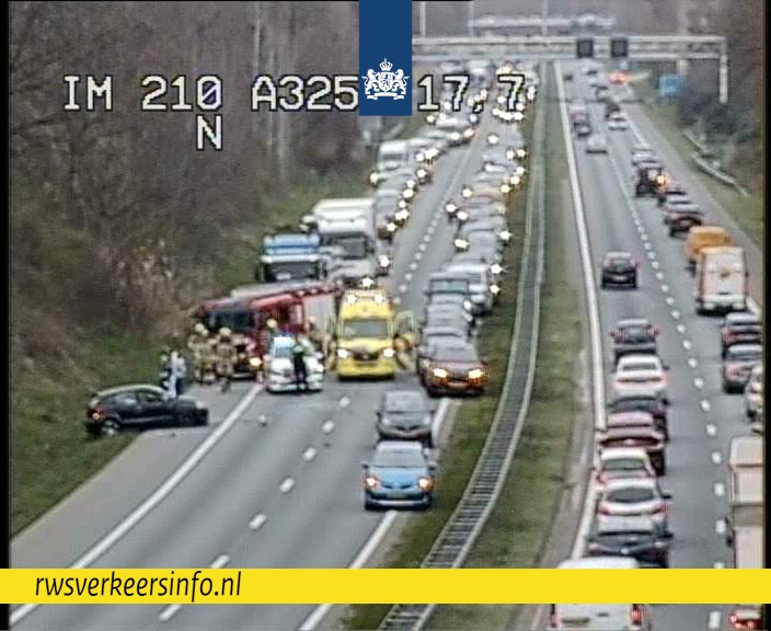 Ongeval op A325 richting Nijmegen