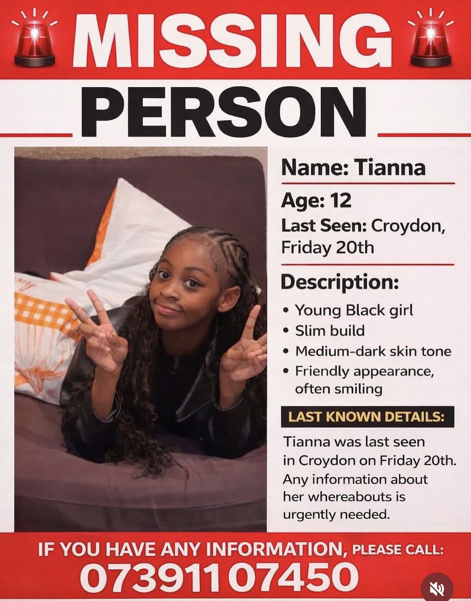 toubuya's tweet image. I do hope she is found. #London #Croydon