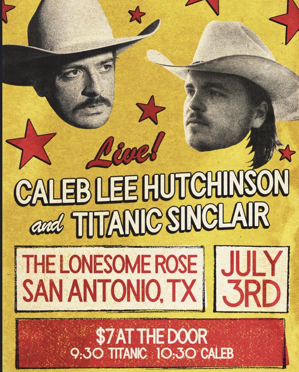 one night only in San Antonio. a rare chance to see Titanic Sinclair perform live