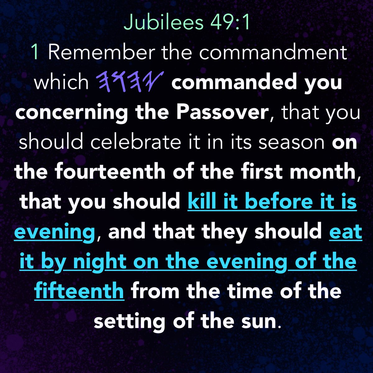 TbonYho's tweet photo. PART 1:
Passover / 1st day of Unleavened Bread begins today, 14th toward the evening, the lamb was slain…

And goes into the evening/night which is then the 15th, the lamb with the unleavened bread…

And it goes through the night, when we left Egypt…. Which was the 15th day. https://t.co/TFBpLC98Je
