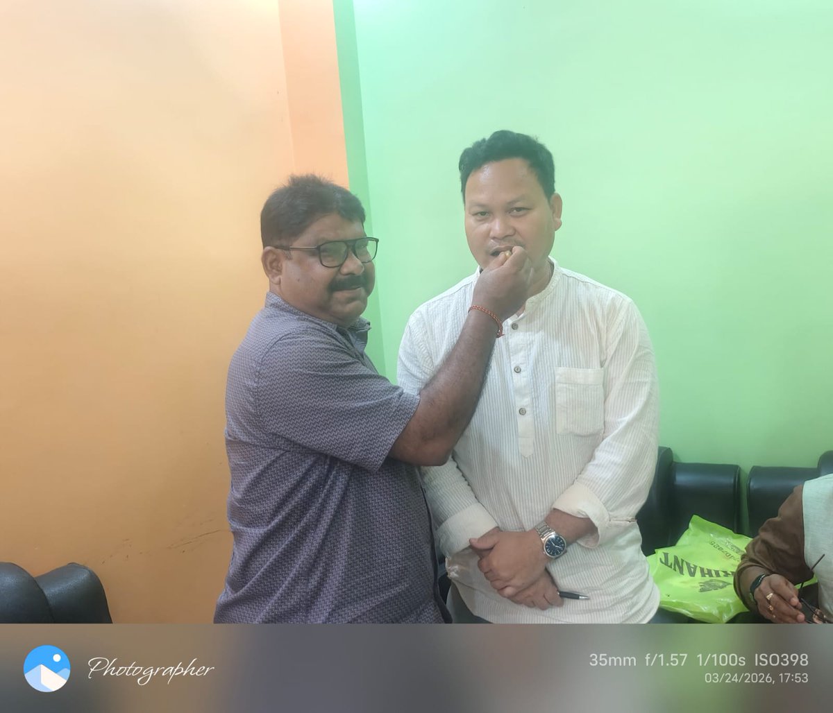 dastridib70's tweet photo. Welcomed MDCs Sri Padmalochan Tripura &amp; Sri Sanjib Reang who has been nominated as BJP candidate for 22 Kathalia Mirza Rajapur (ST) &amp; 26 Birchandranagar Kalshi (ST) Constituencies respectively for the ensuing TTAADC election in Tripura at Gomati District BJP office. https://t.co/zyXAoqBEsE