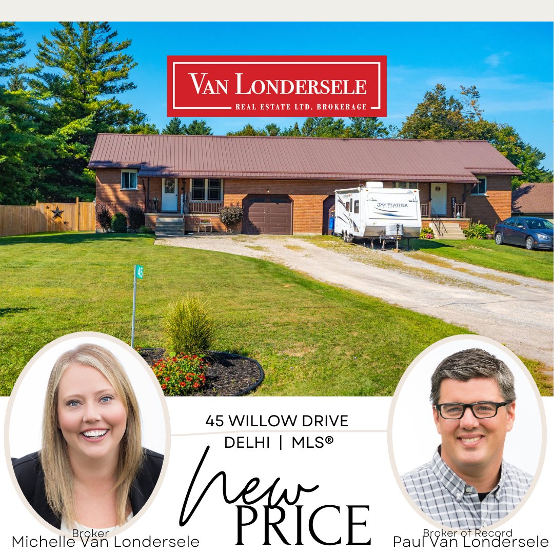 NEW PRICE $494,900.00
MLS® # 40814480

🌱Van LonderSELE TO Van LonderSOLD🌿

Paul Van Londersele, Broker of Record
☎ (519) 428-5763
Michelle Van Londersele, Broker
📞(519) 429-5682
✉vresold@gmail.com
💻vanlondersele.ca