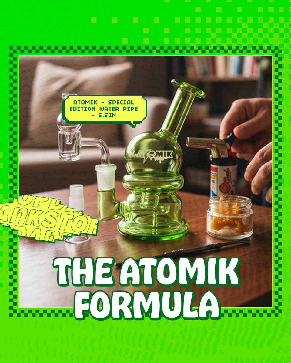 One hit from the AtomiK Special Edition Water Pipe and suddenly every day feels like a weekend.
Just sayin.

#DankStop