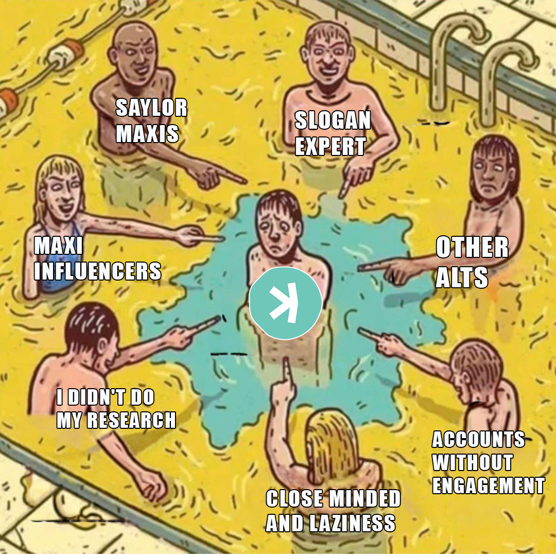 Kaspa's circle of hatred/envy at its finest. Study $KAS or🫴🧠🗑️