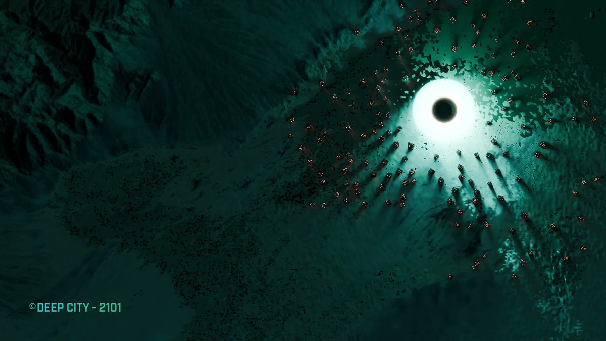 deepcityproject's tweet photo. Aerial view of a glowing circular entrance to an underground megastructure surrounded by abandoned cubic buildings in a radioactive wasteland

#b3d #Blender3d #SciFi #PostApocalyptic #Dystopian #Future #DeepCity #Cyberpunk #CG #IndieGame #GameDev https://t.co/PMVh3ZT51A