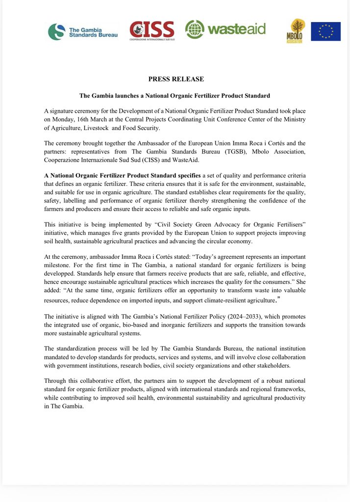 The Gambia Standards Bureau tweet media