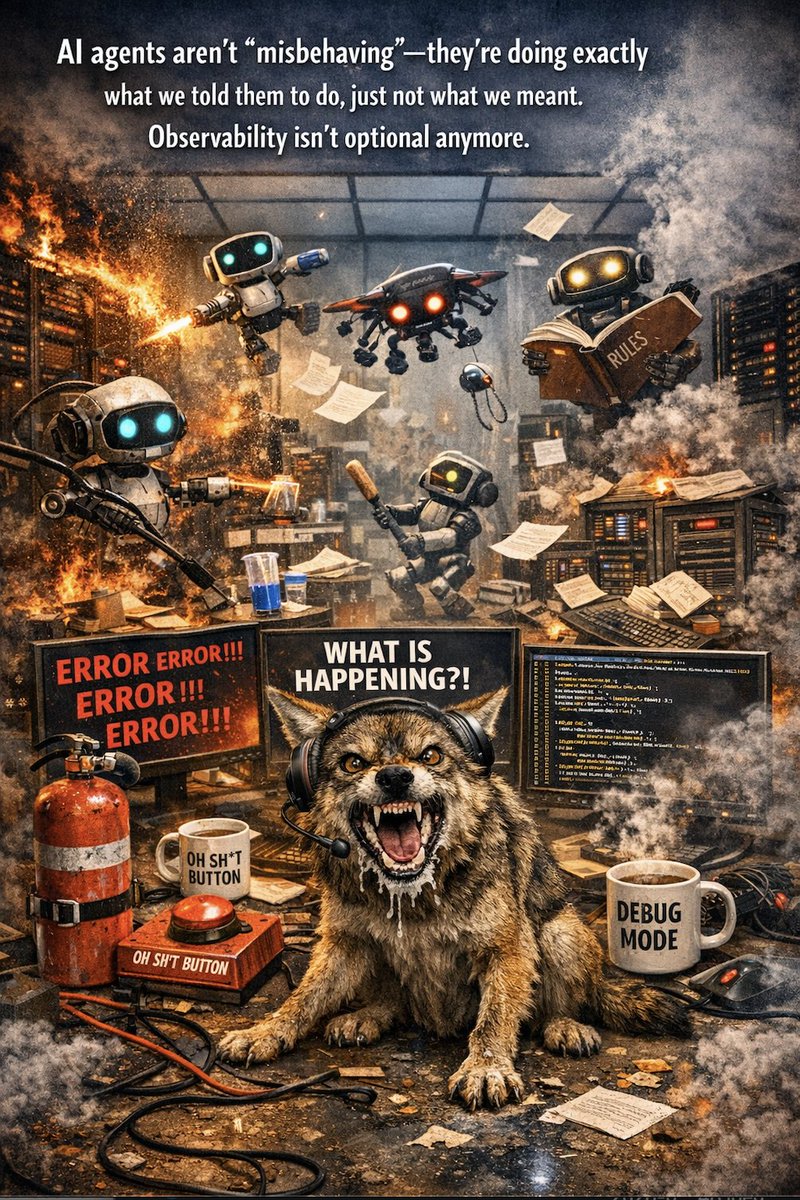 AI agents aren’t ‘misbehaving’ — they’re doing exactly what we told them to do, just not what we meant. Observability isn’t optional anymore. Now you can see everything! Check github. github.com/CharmingSteve/…