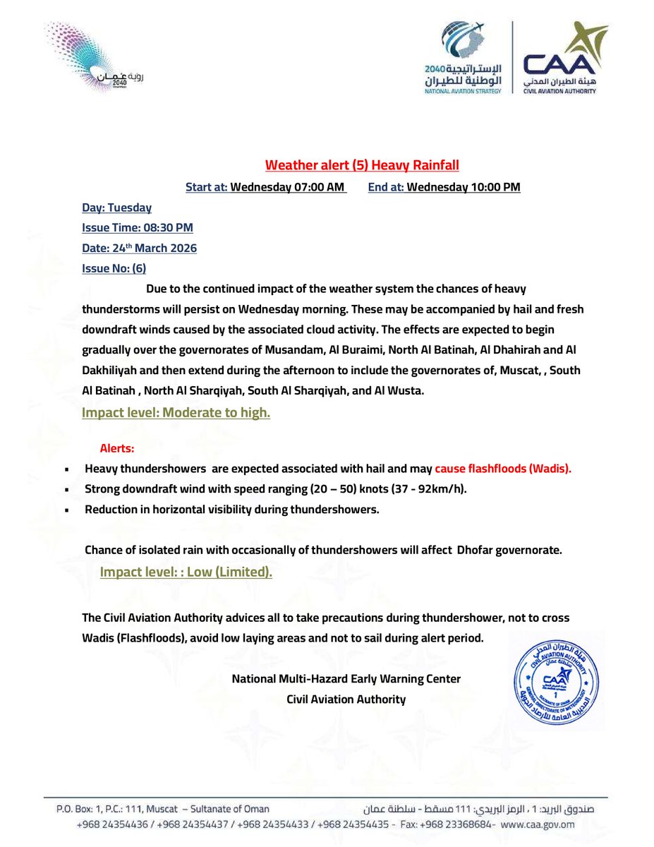 الأرصاد العمانية tweet media