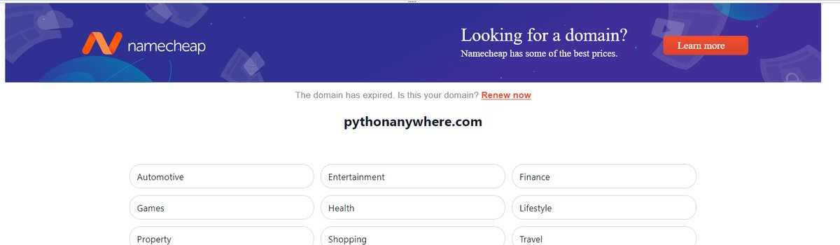 LucaVuiTsu's tweet photo. Are you serious? Come on. @pythonanywhere https://t.co/GPn5un7VSq