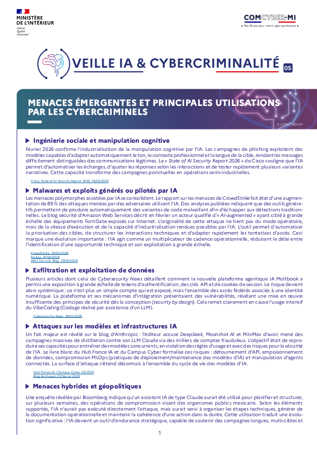 Forces cyber du ministère de l'Intérieur tweet media
