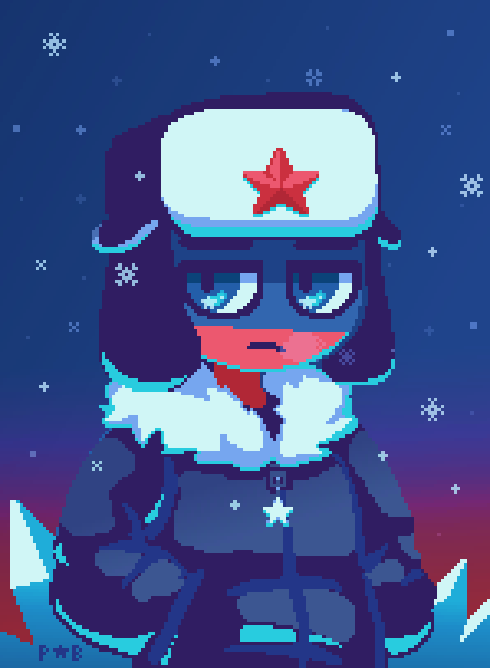 VoiSunflower's tweet photo. Russia 🇷🇺🐻‍❄️❄️

#countryhumans #countryhumansrussia https://t.co/y6aJGobTyp