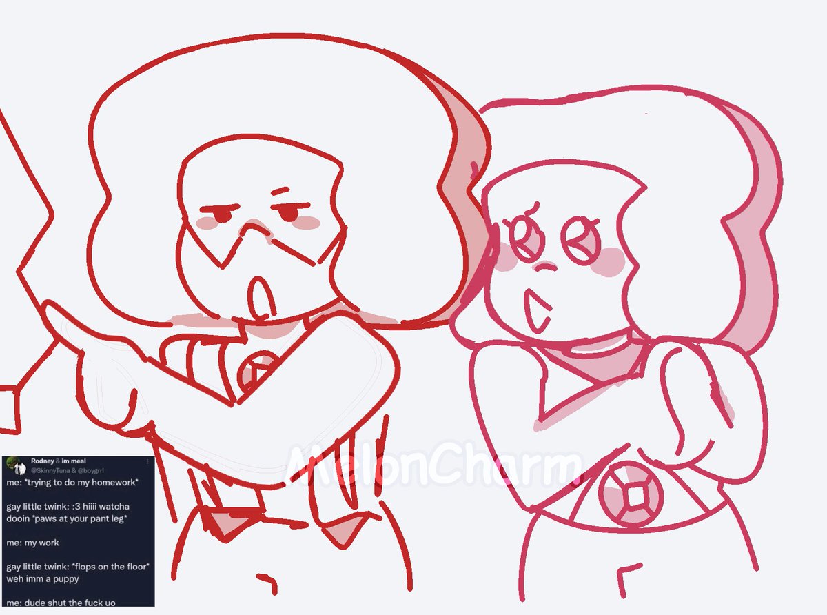 MelonCharm's tweet photo. what if the only tricks doc doesnt fall for were navys #stevenuniverse #rubysquad https://t.co/mxRvmaZRgq