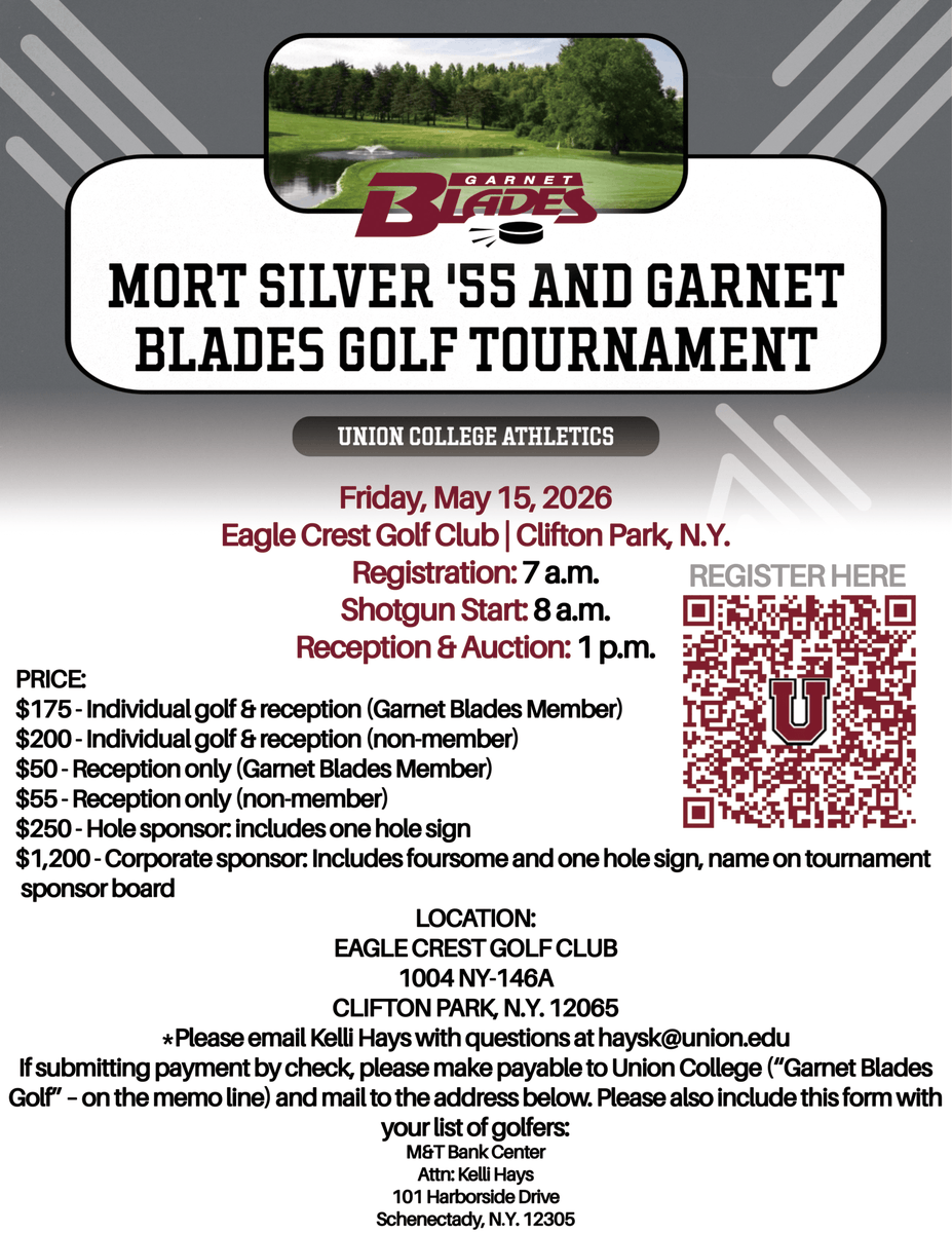 Unionmhockey's tweet photo. Reserve your spot today for the Mort Silver '55 and Garnet Blades Golf Tournament!

https://t.co/uQIms6WzZ9

#UBeforeMe https://t.co/qfgQlunUYm