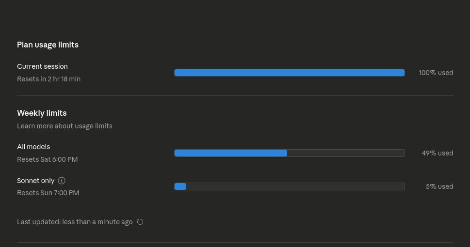 Well boys, good news!   

After 5 prompt 
claude the Rate Limit is here to say:   

touch grass!