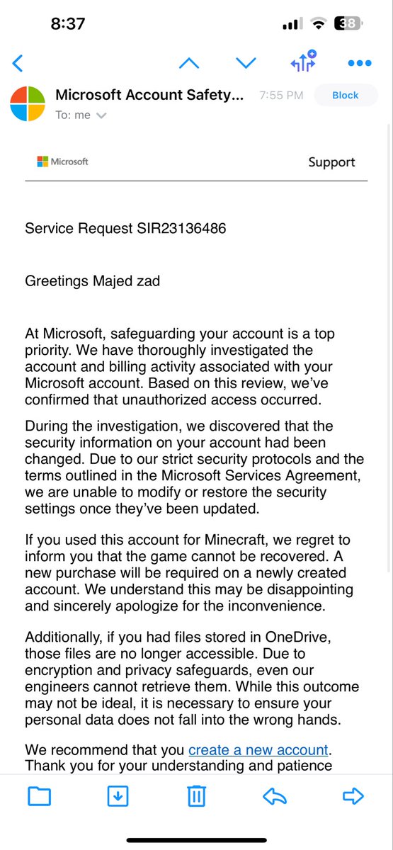 mzadufudieuudug's tweet image. "Confirmed my account was hacked (SIR23136486). I gave all proof. @MicrosoftHelps response? 'Go buy everything again.' 🤡 Imagine being a trillion-dollar company with the most incompetent support. Absolute scam. Don't trust them. #Microsoft #Hacked #WorstSupport"