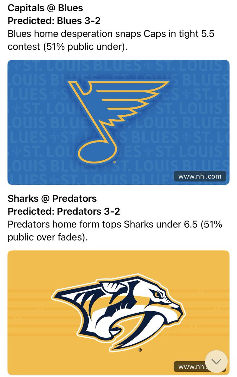 ViaVeronaLA's tweet photo. 🔮🏒 #NHL
(Tuesday March 24 2026):

Mammoth 4-3
Kings 3-2
Ducks 4-3

Avalanche 4-3
Hurricanes 4-3

Stars 3-2
Blues 3-2
Predators 3-2

Golden Knights 3-2
Lightning 3-2
Panthers 4-3

Blue Jackets 3-2
Islanders 4-2
Red Wings 3-2
Bruins 4-3 https://t.co/JNDXNvzprr