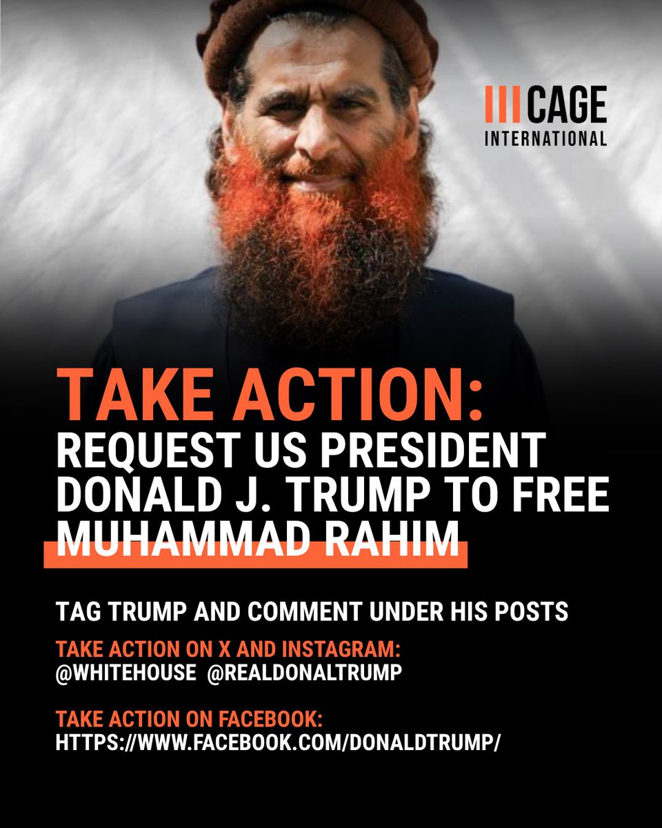 URGENT: TAKE ACTION FOR MUHAMMAD RAHIM

Muhammad Rahim has been imprisoned in Guantanamo for nineteen years.

The U.S. has declared him a “forever prisoner” without charge or trial.

His imprisonment is not based on guilt, but on policy.

Now in his 60s, he longs to be reunited