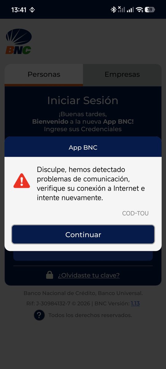 Blizz2017's tweet photo. @bncbanco_  tengo 3 días que no puedo ingresar, y ya no me carga ni el token https://t.co/6ibEn43x11