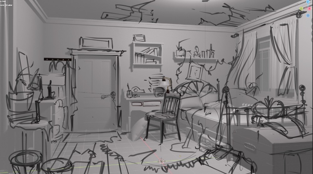 ShrimpButBigger's tweet photo. it's so perfect and cluttered for a 22 year old girl failure. Right now it's just swiggles, but i can not WAIT for it to be drawn up (i almost cried because it really catches the vibe of depression PERFECTLY)

#mafiafell #renpy #visualnovel #1920s #undertale #romance #horror https://t.co/hCTJoz6Cj4