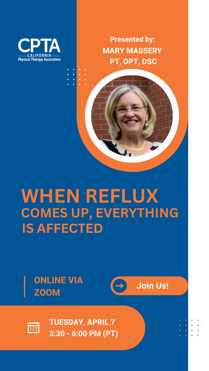 What causes reflux? Is it really such a big deal? Can it be related to my patients’ motor/postural deficits? The speakers addressed these questions during their highly acclaimed presentation at the 2024 APTA Combined Sections Meeting in Boston. 
🔗ccapta.org/event/GERDApri…