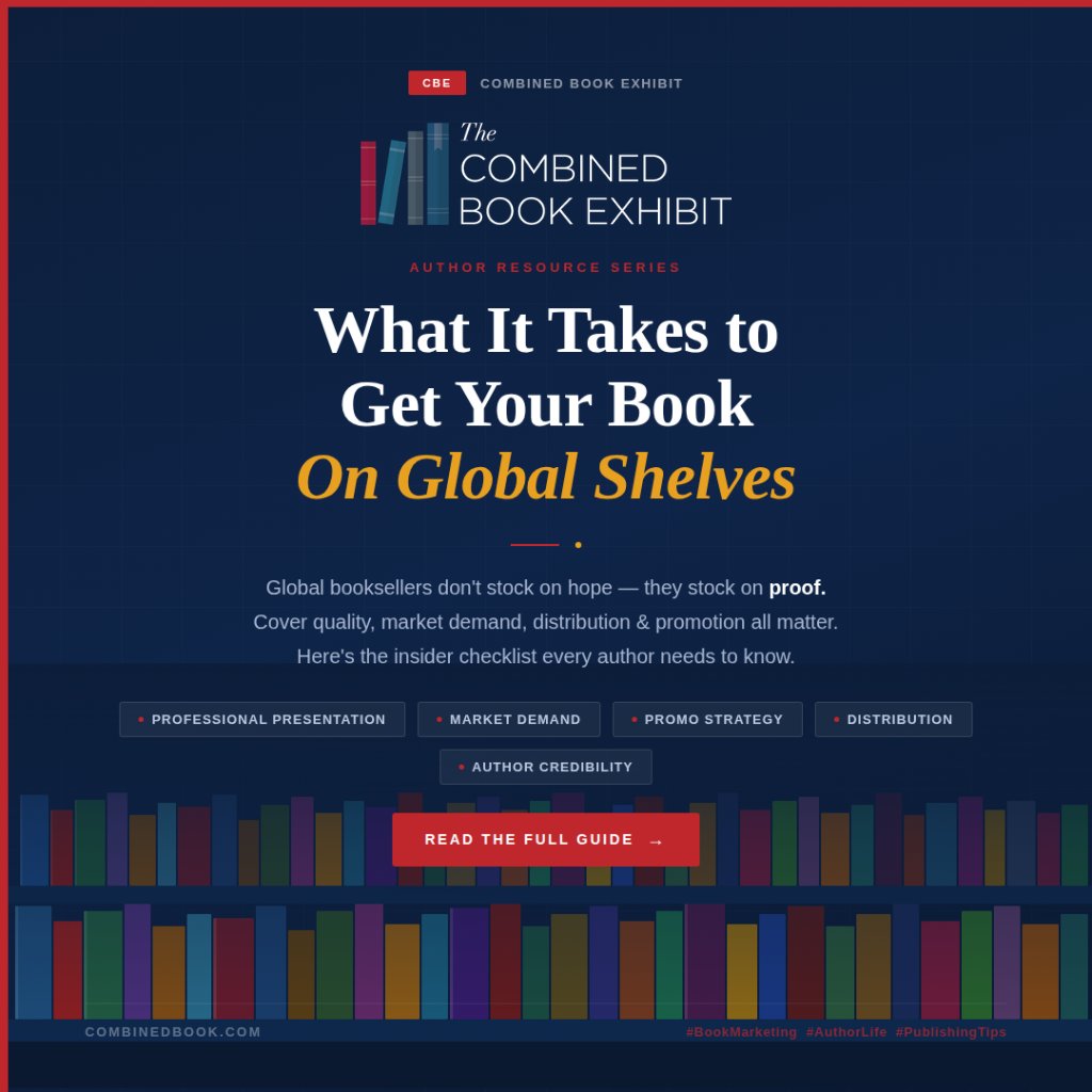 CombinedBook's tweet photo. You spent months — maybe years — writing your book. Don't let it sit unread because you skipped one step.
Global booksellers are selective. 

Here's what they're actually looking for👇https://t.co/b21evv5HbM

#NewAuthor #GetPublished #BookPromotion #IndieAuthor #WritingCommunity https://t.co/xtDW9oLfi5