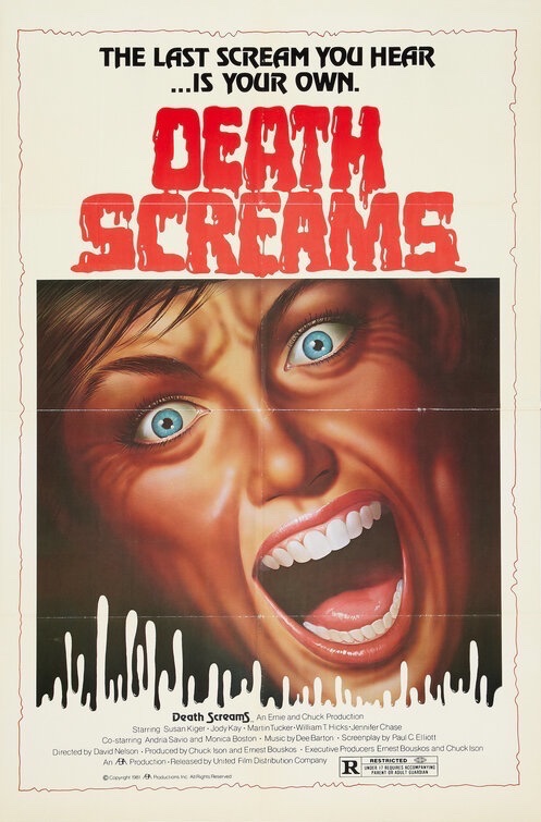 EugWSerra's tweet photo. On May 21, 1982, Death Screams was released in Fort Worth, TX. #DeathScreams #SusanKiger
#JodyKay #MartinTucker
#WilliamTHicks #JenniferChase #DavidNelson #AndriaSavio https://t.co/0wjUHP0lPn