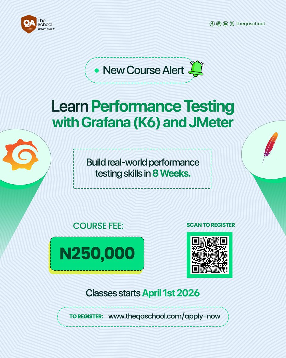The QA School tweet media