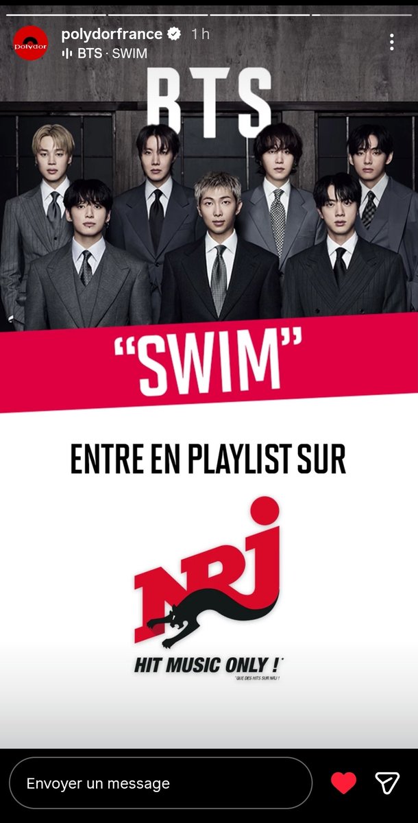 BTSFRANCE_'s tweet photo. COMEBACK | ARIRANG • BTS
"SWIM" de BTS entre dans la playlist de @NRJhitmusiconly 🎉
Si vous l'entendez à la radio, prenez une photo/vidéo et postez-là sur les réseaux sociaux avec le hashtag #BTSRadioFr 😉
🔗 https://t.co/oS6gqQRVIV
#BTS @BTS_twt #BTS_ARİRANG #BTS_SWİM https://t.co/nrcXNWpr0r