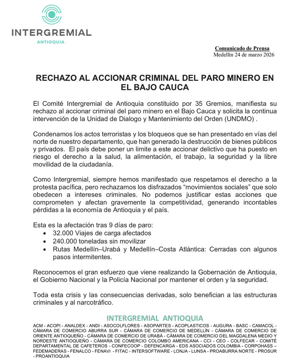 INTERGREMIAL Antioquia tweet media