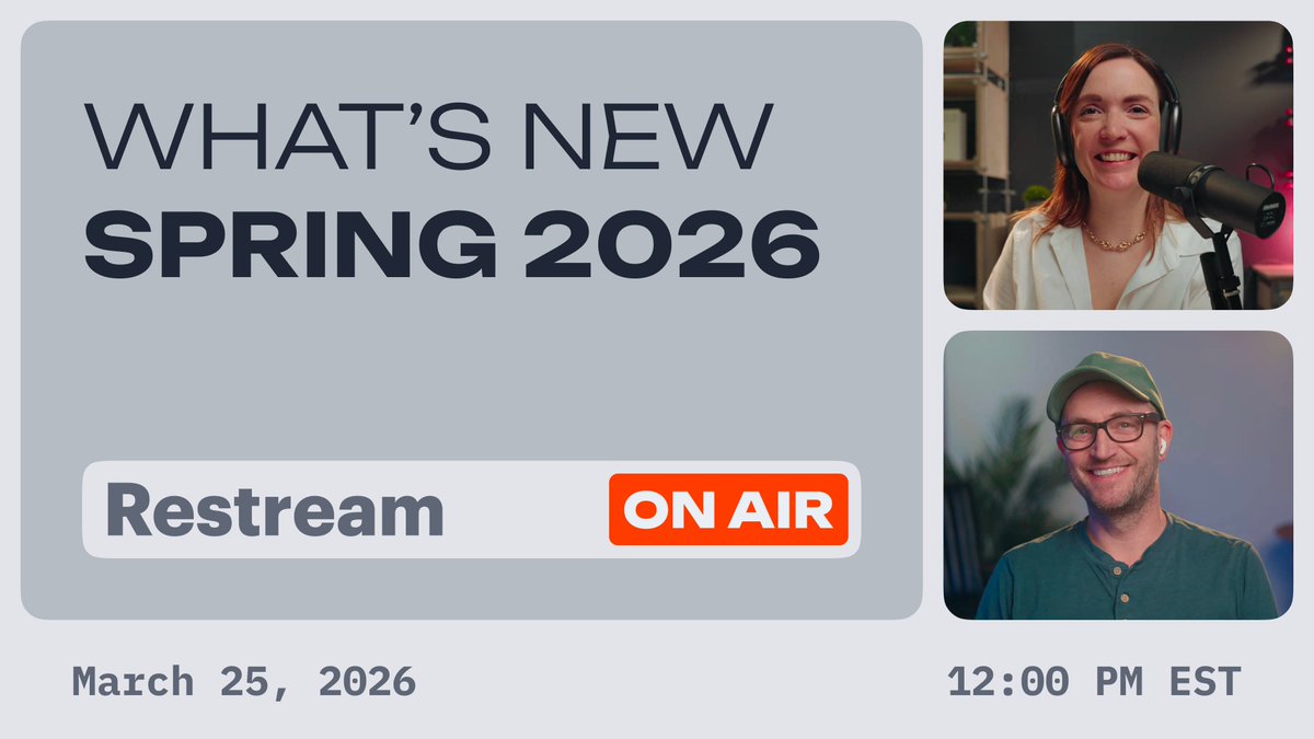 Restream tweet media