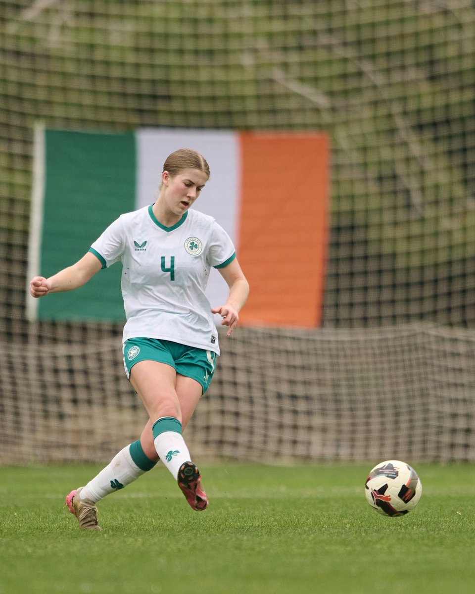 IrelandFootball's tweet photo. WU19s squad selected for their upcoming UEFA Women’s Under-19 Championship Round 2 Qualifiers in Germany ☘️

April 10 | 🇮🇪 v 🇩🇪 
April 13 | 🇫🇷 v 🇮🇪 
April 16 | 🇸🇰 v 🇮🇪 

Ireland WU19 Squad: Goalkeepers: Enya Carthy (New Jersey Institute, USA), Jenna Willoughby (Shelbourne)
 Defenders: Kate Jones (Treaty United), Lillie Quinlivan Coulson (Durham), Finley Newell (Classic Elite, USA), Clodagh Daly (Treaty United), Sophie Leonard (Arsenal), Lucy Fitzgerald (Athlone Town)
 Midfielders: Ella Kelly (Shamrock Rovers), Katie Lawlee (Treaty United), Aoibhe Brennan (Bohemians), Hannah Healy (Bohemians), Lauren Bowe (Arsenal), Madison McGuane (Treaty United), Emma Mooney (Athlone Town)
 Forwards: Hannah O’Brien (Bohemians), Maeve Wollmer (Shelbourne), Della Cowper Gray (Shamrock Rovers), Hazel Donegan (Athlone Town), Aisling Meehan (DLR Waves)