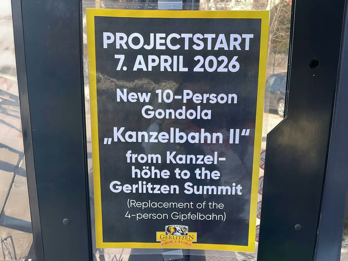 ski_partner's tweet photo. The new €22 million upgrade for @gerlitzenalpe 🚡 will boost skier capacity and comfort. 
​Timeline: Work starts Spring 2026, operational by Winter 2026. https://t.co/ZmP5dMJmj3