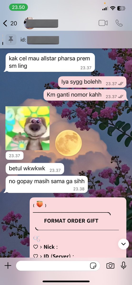 𐙚𝐂𝐡𝐞𝐥𝐥 || vilog dm ml, gift skin mlbb tweet media