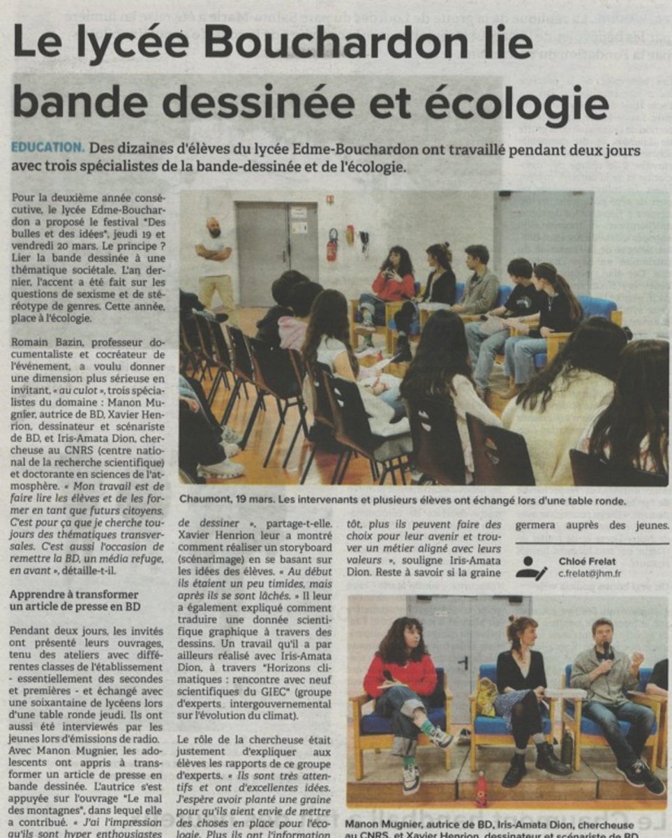 edmebouchardon's tweet image. ➡️ Merci au JHM pour cet article ! 

#bd #ecologie #chaumont