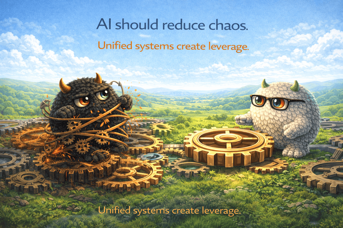 MonstrousMediaG's tweet image. AI should reduce chaos, not create it.

Disconnected tools create more noise.

Private AI systems unify operations, reporting, and decision support under one architecture.

That’s leverage.

#AIInfrastructure #OperationalExcellence #MonstrousMediaGroup