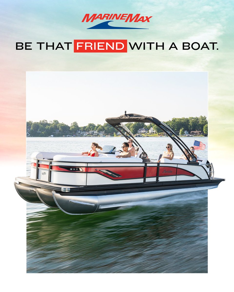 MarineMax's tweet photo. Be That Friend With a Boat! Start your spring boating journey with MarineMax today. https://t.co/Fi0EFJHsQa