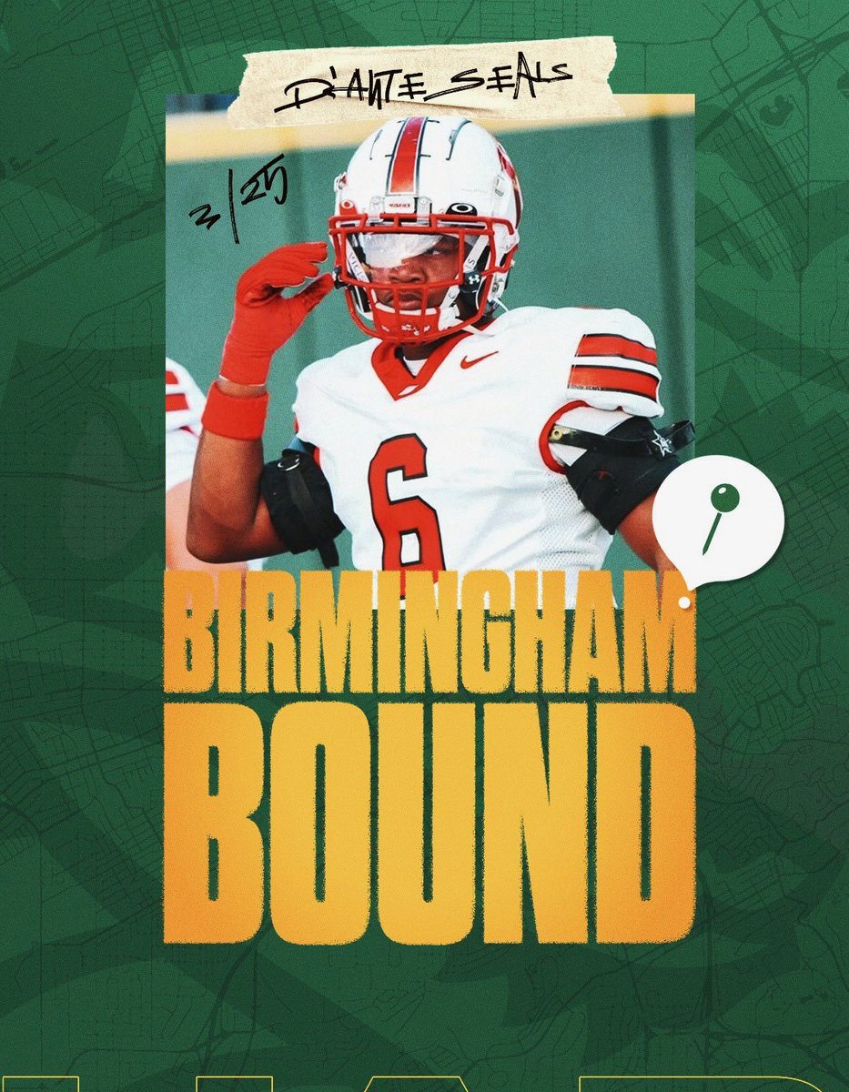DanteSeals6's tweet photo. I’ll be @UAB_FB for a spring practice visit tomorrow‼️ #GoBlazers🐉 

📍 Birmingham, AL

@Alex_Mortensen_ @CoachTGrantham @Coach_Jones_1 @lino_lupinetti @CarsenKapilovic @CoachMadison5 @ReillyJeffers @BrendanDonovanX @iamcoachbarnett @johncduncan https://t.co/Uke13IQGKE