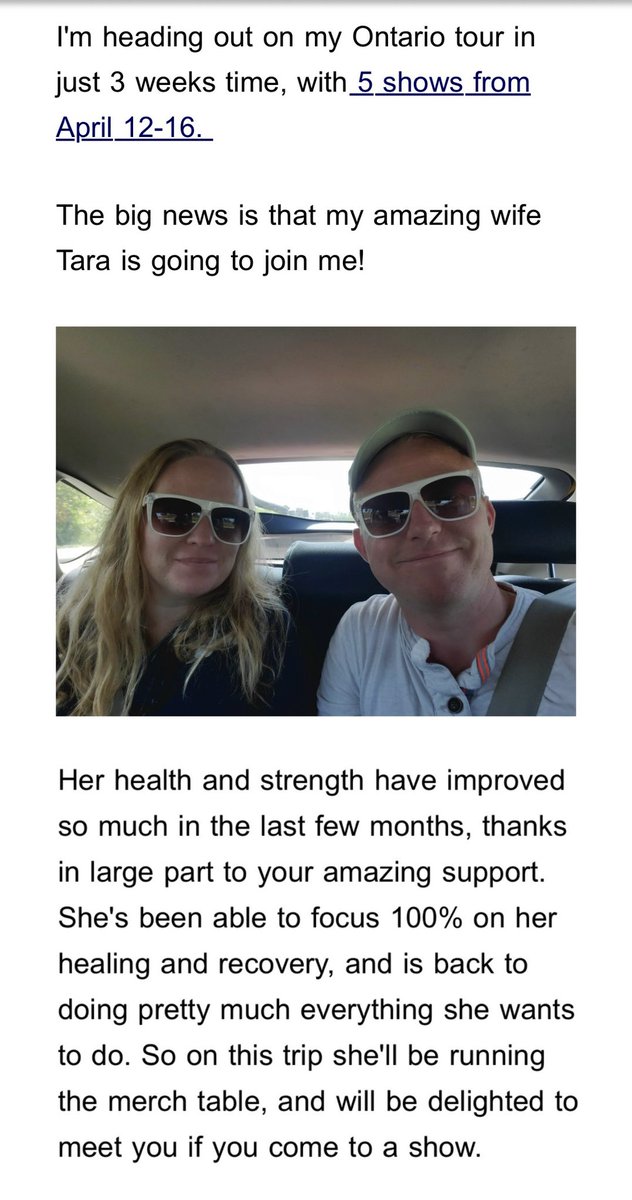 SamanthasLaw's tweet photo. Awesome news from artist, #MartinKerr & wife, Tara 🌹
#Ontario show lineup:
https://t.co/bJSYSGikIs https://t.co/FdOg53pwZs