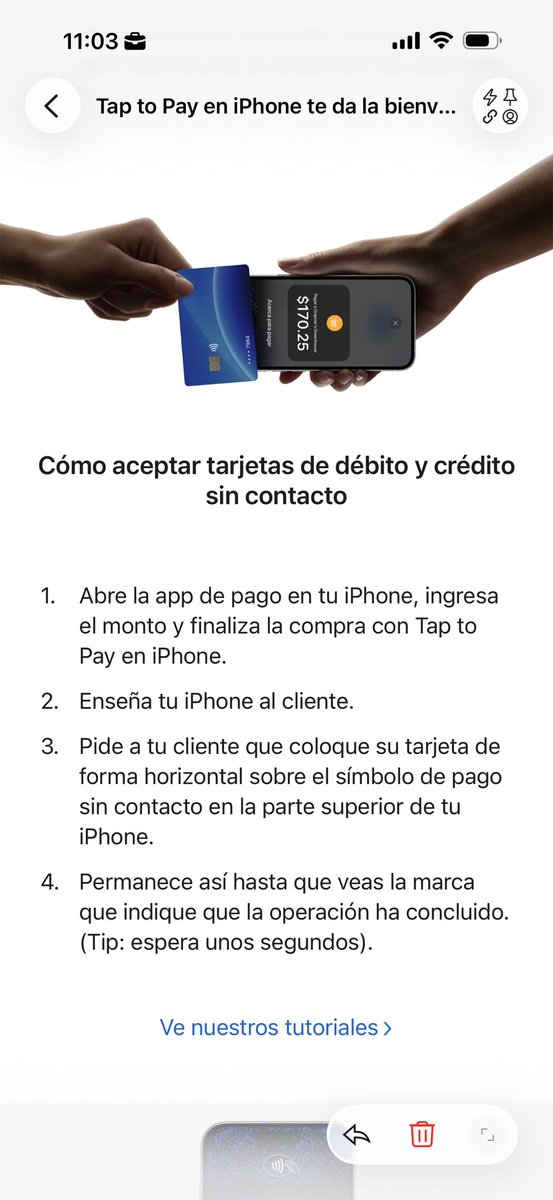 Telefonia_MX's tweet photo. 😮 Correo que te llega tras habilitar Tap to Pay con tu Apple ID para tu negocio https://t.co/wOy0t5C9iG
