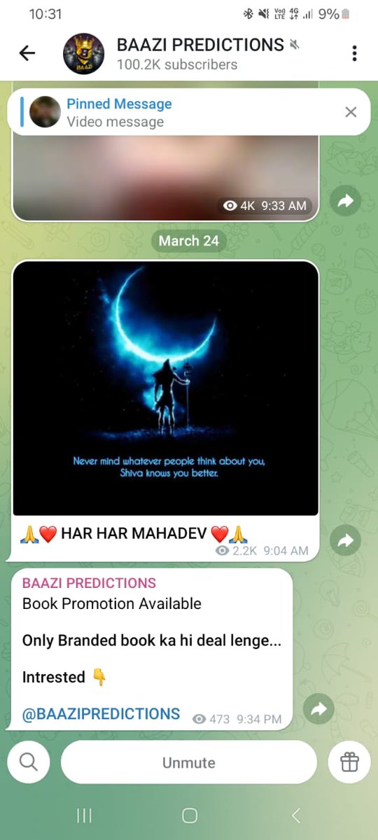 Santosh23878177's tweet photo. Telegram पर एक चैनल खुलेआम illegal betting और gambling promote कर रहा है, जिससे लोगों के पैसे डूब रहे हैं। ये सीधा cyber crime है। कृपया तुरंत action लेकर ऐसे चैनल को बंद करें। @Telegram @CyberDost #StopIllegalBetting #CyberCrime #SavePeople https://t.co/EVG64Bgv25