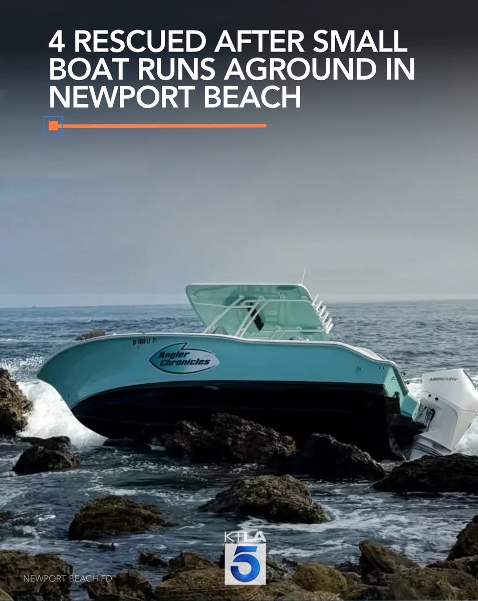 NwprtHrbrFndtn's tweet image. NEWS

The Newport Beach Fire Department sprang into action to rescue four people on board a small boat that ran aground.

Read the article:  bit.ly/4c0gi77
Source: KTLA 5

#News #NewportBeach #NewportHarbor #ILoveNewportHarbor