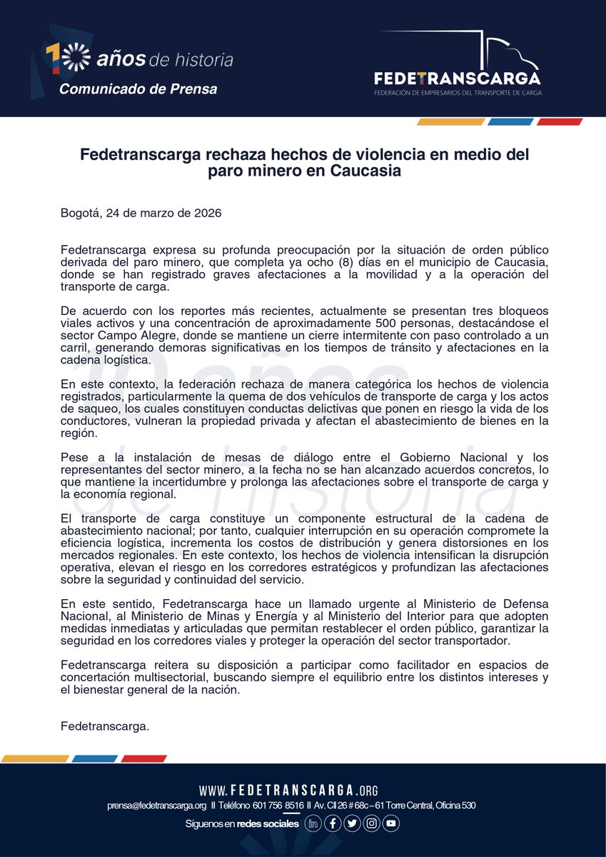 FEDETRANSCARGA tweet media