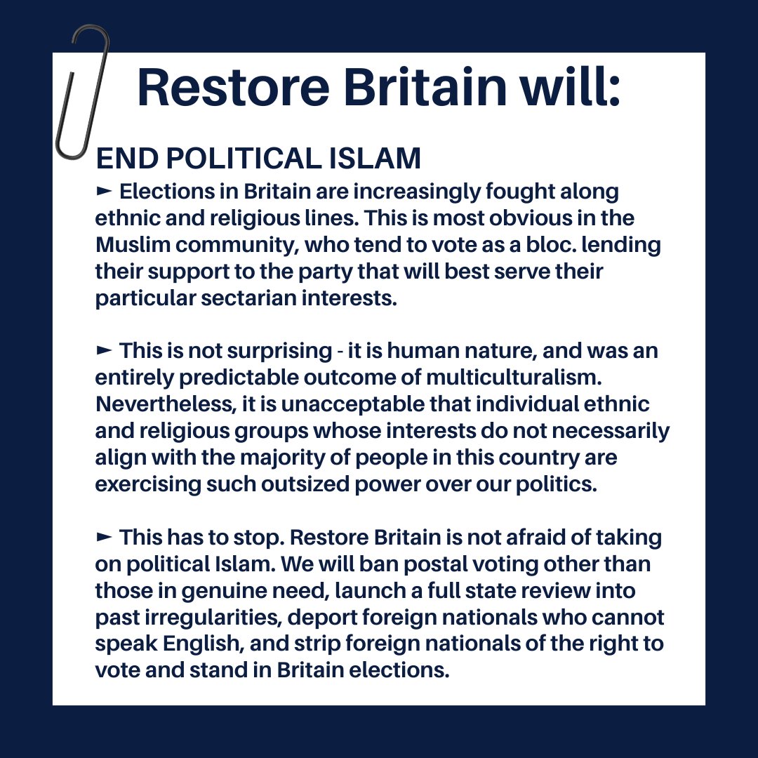 Together we will Restore Britain tweet media