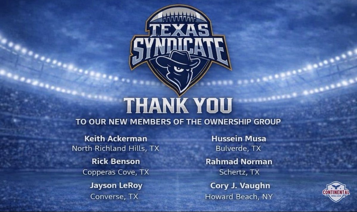 THE KEYS ARE YOURS. 📷

You didn't just buy a ticket—you bought the team. We are hyped to announce our first wave of official Fan-Owners!

The ink is dry and the partnership is official. To everyone who stepped up to lead The Texas Syndicate into the next era: Welcome to the
