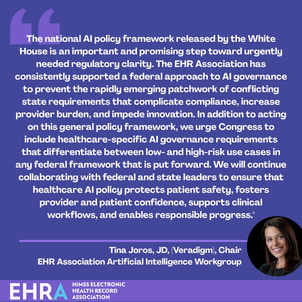 Electronic Health Record Association tweet media