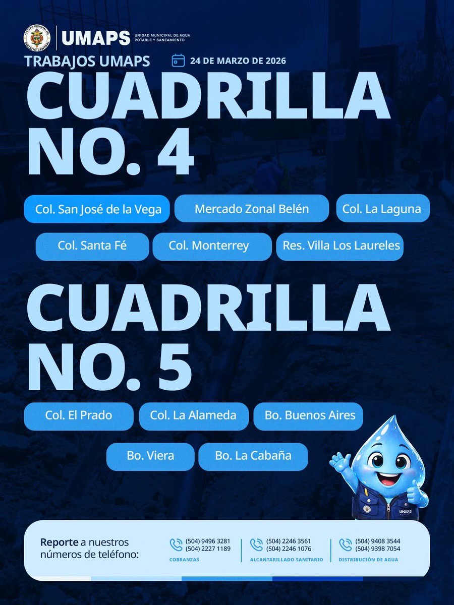 Unidad municipal de agua potable y saneamiento tweet media