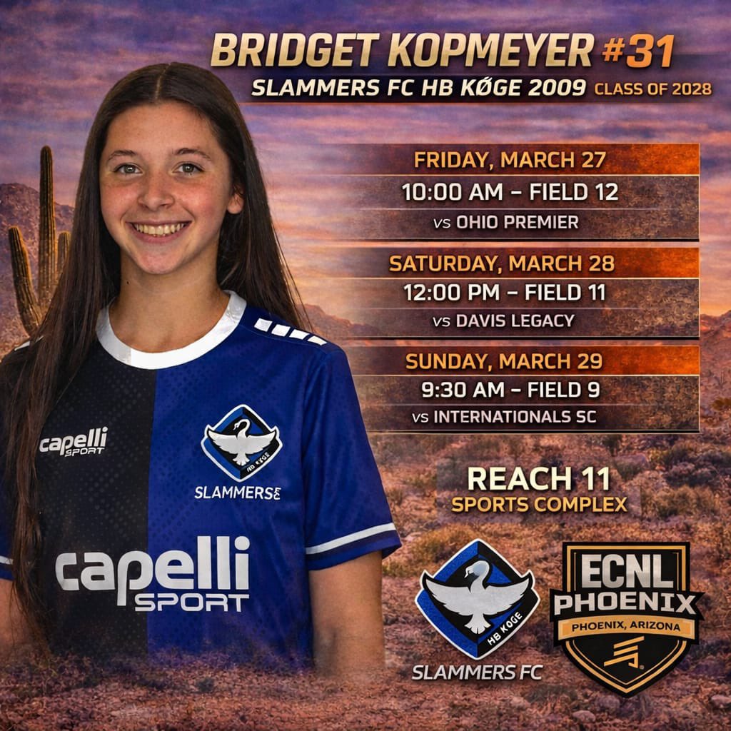 Bridgetkopmeyer's tweet photo. ECNL Phoenix Schedule!! Can’t wait to compete! 🏜️

@TopDrawerSoccer @PrepSoccer @ImCollegeSoccer @ImYouthSoccer @TheSoccerWire @slammersfc #ECNL https://t.co/gpOAftiAFl