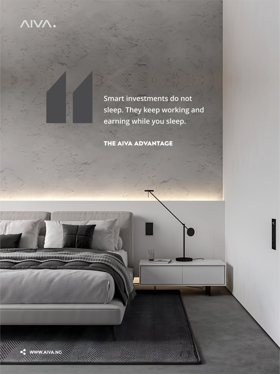AivaDevelopment's tweet photo. THE AIVA ADVANTAGE

Smart investments do not sleep. They keep working and earning while you sleep.

#realestate #abuja #aiva #realestateinvestment #rentalincome https://t.co/9hkrquZCN0