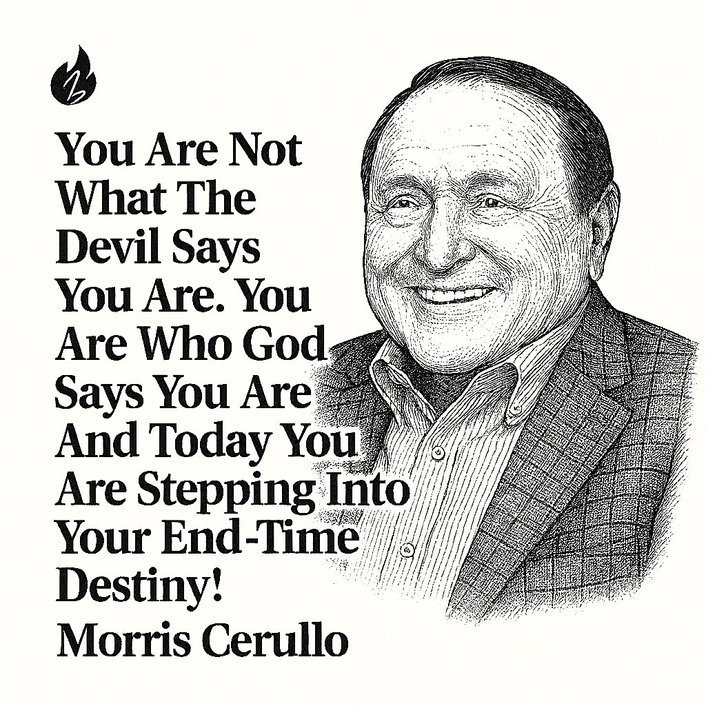 morris_cerullo's tweet photo. "You are not what the devil says you are.
You are who God says you are.
And today you are stepping into your end-time destiny!"
— Morris Cerullo https://t.co/eX9Q1x69aF